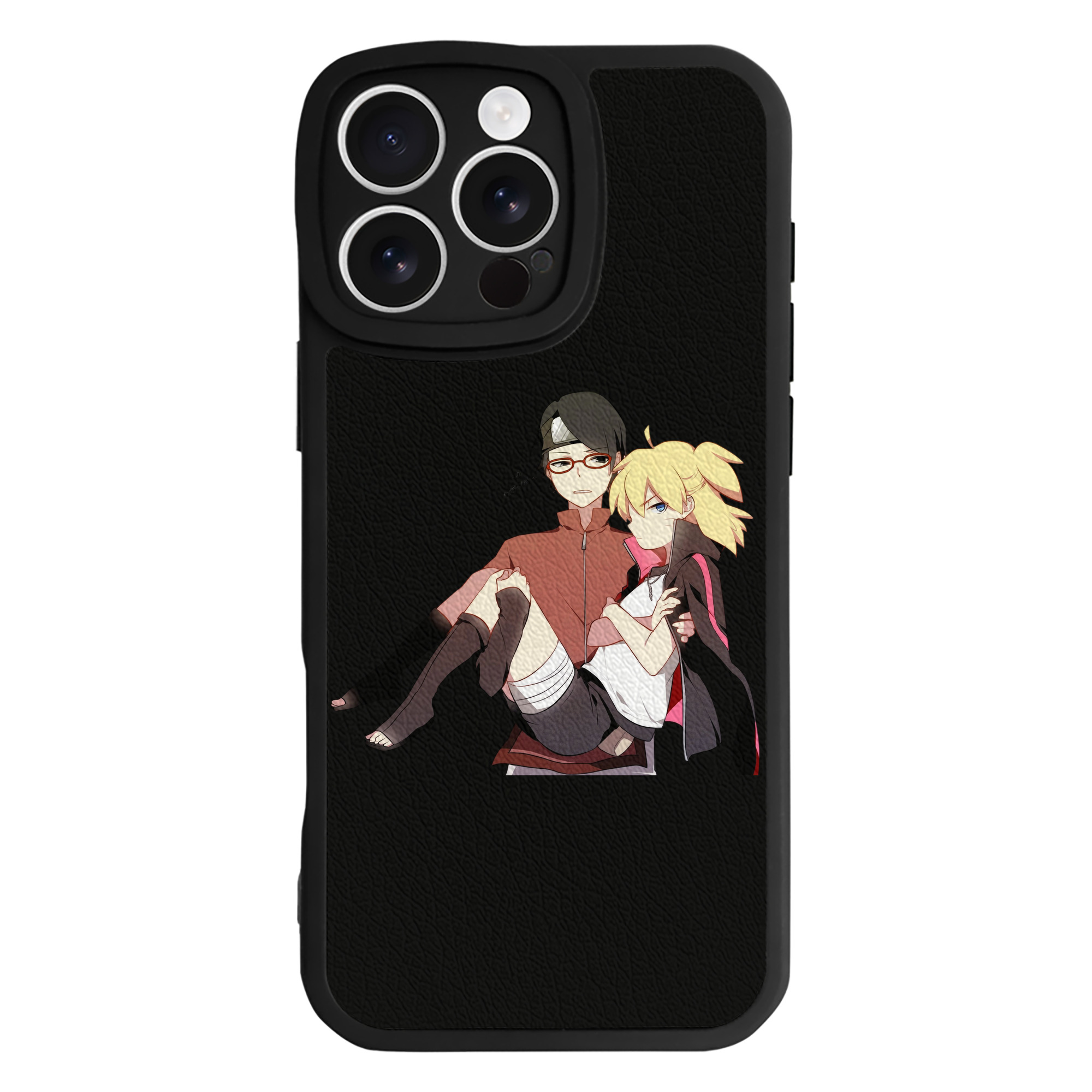 （画像用） NARUTO -ナルト- うちは サラダ Uchiha Sarada 【iPhone 16シリーズ対応】シリコンスマホケース（レザー調） 材質：シリコン